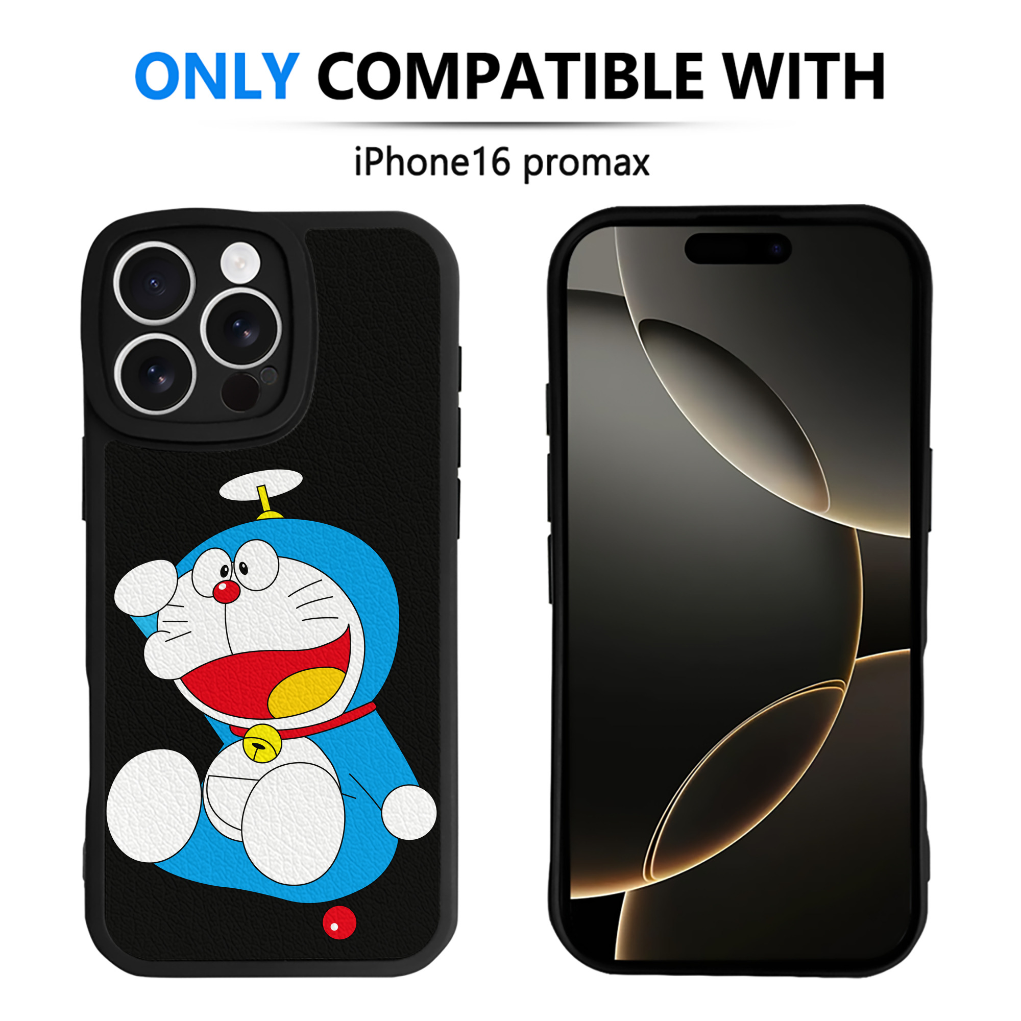 （画像用） ドラえもん Doraemon 【iPhone 16シリーズ対応】シリコンスマホケース（レザー調） 材質：シリコン